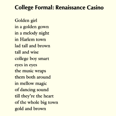 College Formal: Renaissance Casino by Langston Hughes