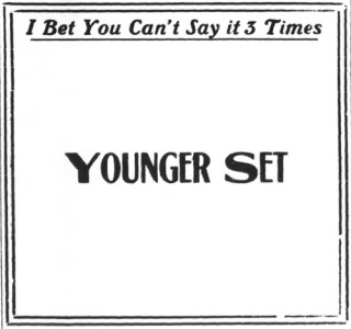 A simple yet effective newspaper advertisement for the Younger Set, a successful New York City-based African American women's basketball team of the 1910s.