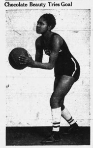 Roamer Girls star player Kate Bard, 1937. Roamer Girls star player Kate Bard, 1937