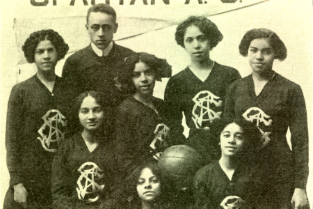 The Spartan Athletic Club basketball team, known as the Spartan Girls, was the sister organization of the Smart Set Athletic Club of Brooklyn. The Spartan Girls Basketball Club, New York City, 1910