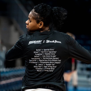The BIG EAST in partnership with the Black Fives Foundation designed a shooting shirt that showed the paired historical African American women's basketball team for each member school.